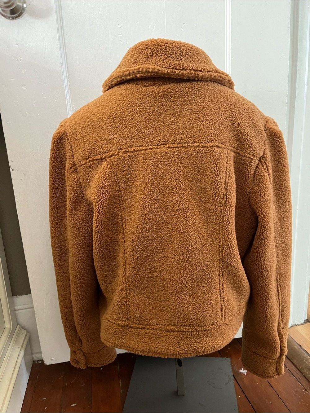 Anthropologie Avec Les Filles Sherpa Trucker Jacket Camel Brown Size L Large - Picture 4 of 13